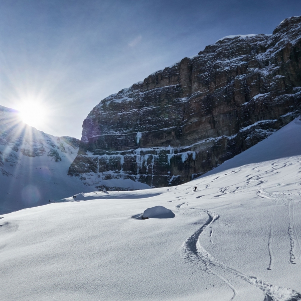 Valle&egrave; Blanche der Dolomiten - Freeride Mittagstal mit einheimischem Bergf&uuml;hrer - Catores