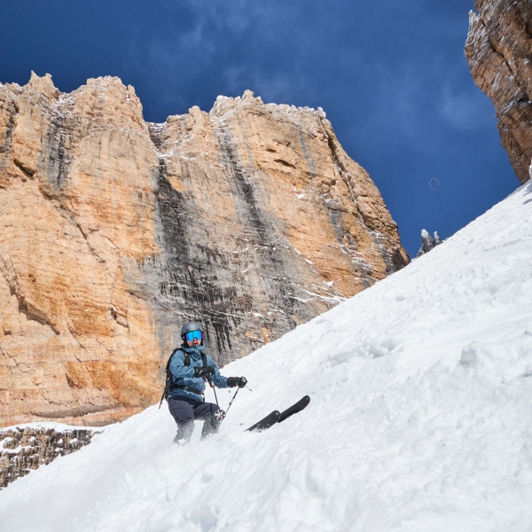 Forcella del Pordoi &ndash; meta freeride da sogno - Freeride Val Lasties al Sas Pordoi - Catores
