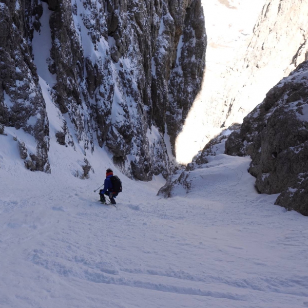 Ripido canale Y al Sella - Freeride - Canali del Sella - Catores