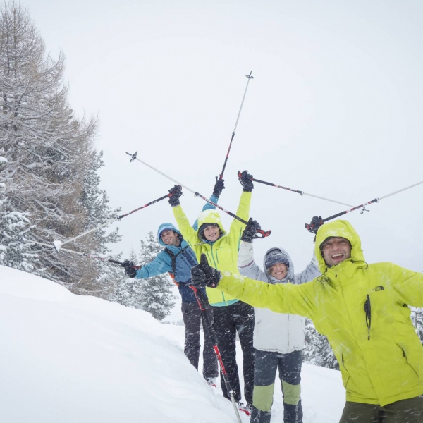 Spa&szlig; im Neuschnee - Private Schneeschuhwanderung Gr&ouml;den - Catores