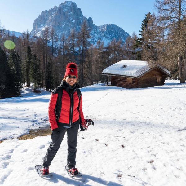 Larch forests in Val Gardena - Daunei&ndash;Juac Snowshoe Tour - Catores