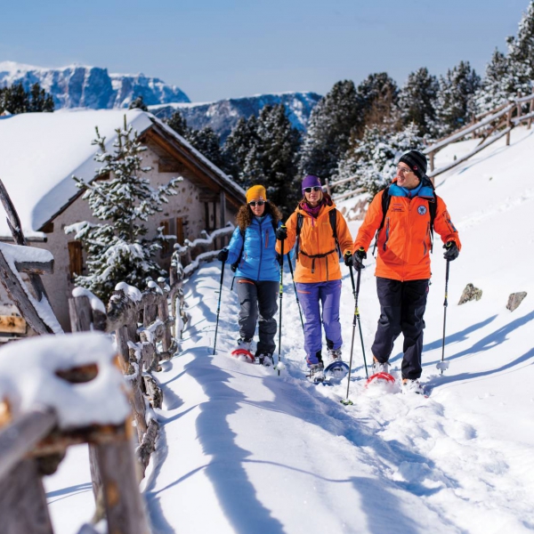 Vorbei an der Cason H&uuml;tte - Schneeschuhwandern Rasch&ouml;tz - Catores