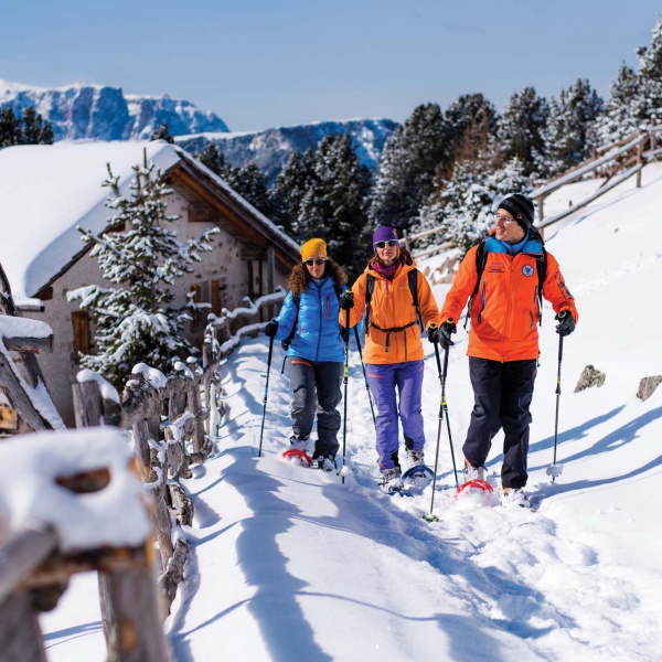 Rasch&ouml;tz Schneeschuhwandern - Schneeschuhwanderungen in Gruppe mit Val Gardena Active - Catores