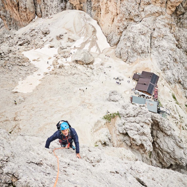 Magnificent climbing above the Toni Demetz Hut - F&uuml;nffinger - Five Fingers Normal Route: Guided Dream Climb - Catores