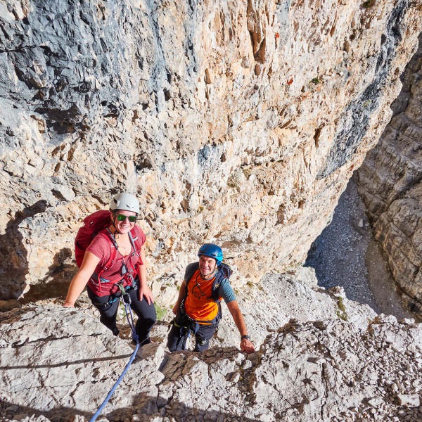 Approach ramp - Cima Grande di Lavaredo &ndash; Normal Route with a Mountain Guide - Catores