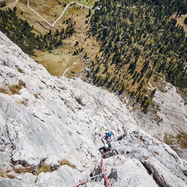 Herbstklettern in den Dolomiten - Sas Ciampac - Adang - Catores
