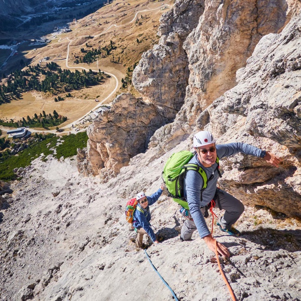 &Ouml;stliche Cirspitze - Gr&ouml;dnerjoch - Deine erste Alpinklettertour mit Bergf&uuml;hrer - Catores