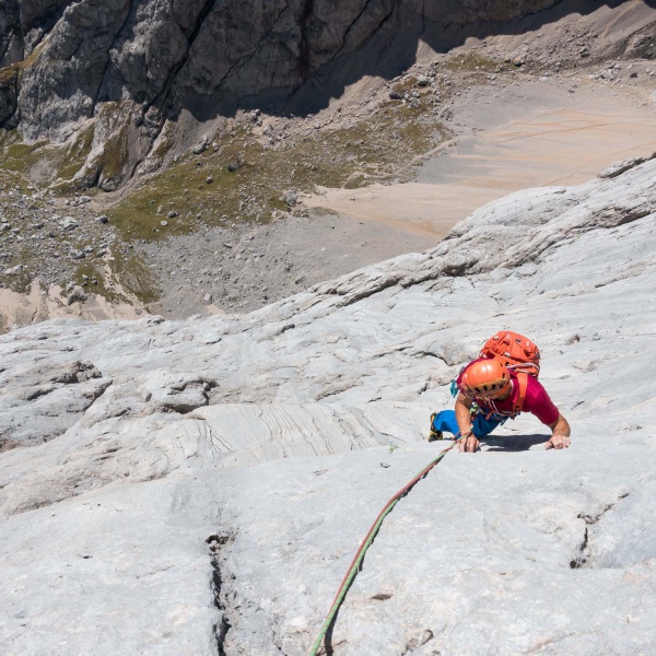 Kalkplatten - Vinatzer-Messner - Marmolada S&uuml;dwand mit Bergf&uuml;hrer - Catores