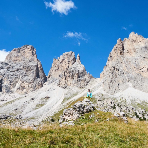 Sassolungo Group with the Five Fingers peak - Furcela Saslonch Via Ferrata - Catores