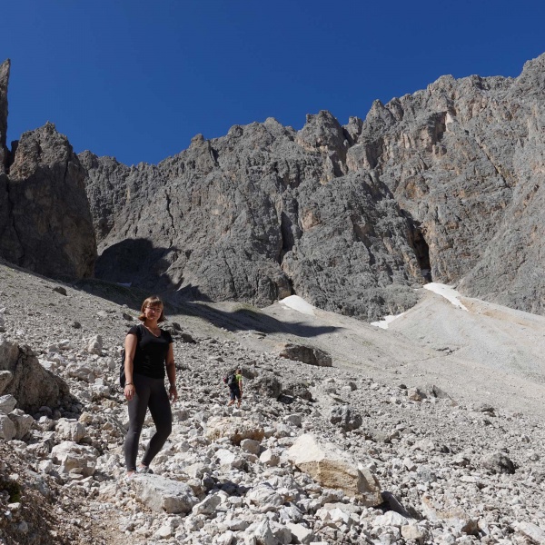 Ascent through the Sassopiatto basin - Oskar Schuster via ferrata on Sassopiatto - Catores