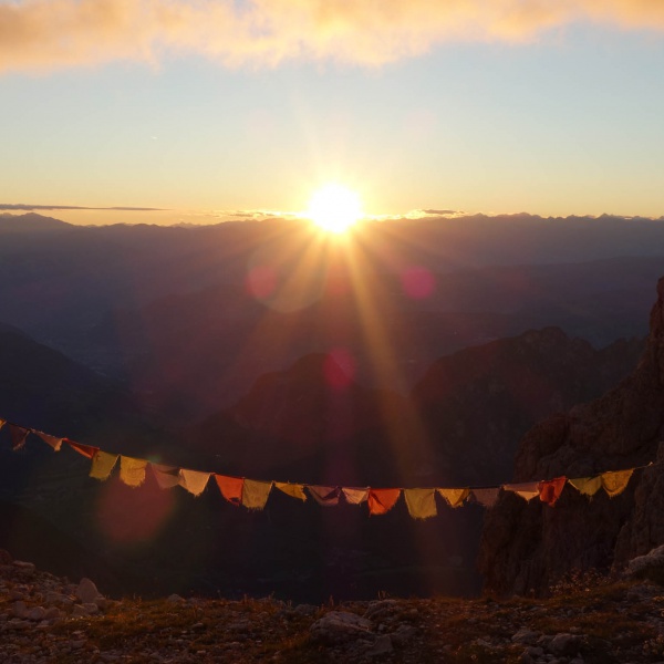 Abendstimmung im Rosengarten - Individuelle Klettersteigf&uuml;hrung Dolomiten - Catores