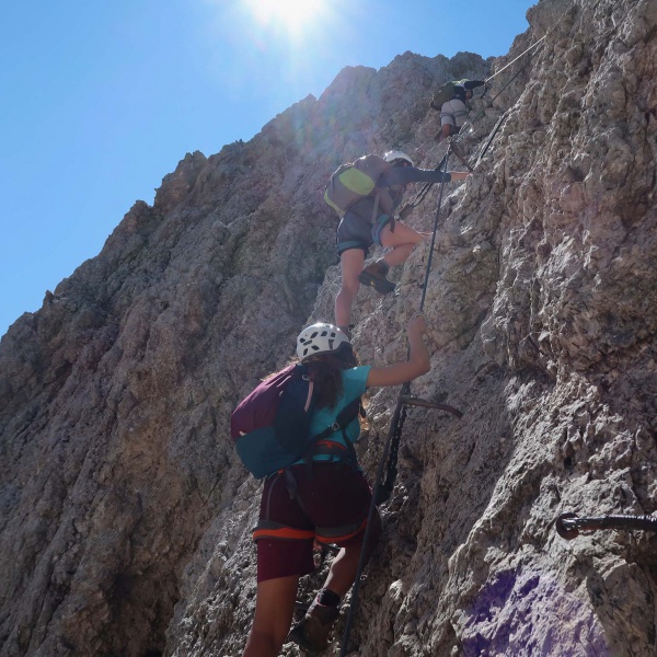 Klettersteig am Sella - P&ouml;ssnecker Klettersteig - Klassiker am Sella - Catores