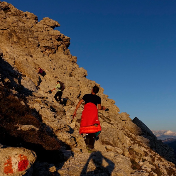 Abendrot unter dem Gipfel - Gro&szlig;e Cir - Panoramagipfel am Gr&ouml;dnerjoch - Catores