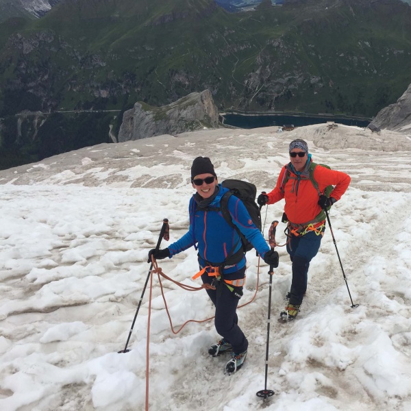 Oberhalb Pian dei Fiacconi - Marmolada - Westgrat Klettersteig - Catores